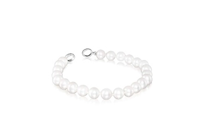 CULTURED PEARLS SILVER RINGS BRACELET