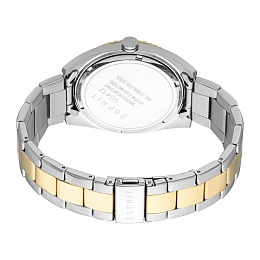 ESPRIT Men Watch, Two Tone Silver & Gold Color Case, Black Dial, Two Tone Silver & Gold Color Metal 