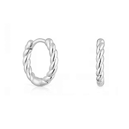 SILVER HOOP EARRINGS BASICS 10MM