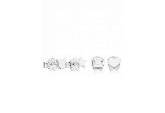 SILVER PACK 4 EARRINGS