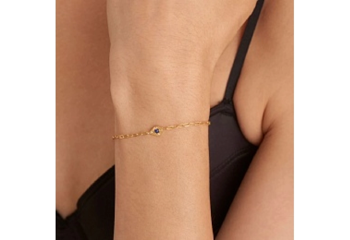 Lapis Evil Eye Bracelet