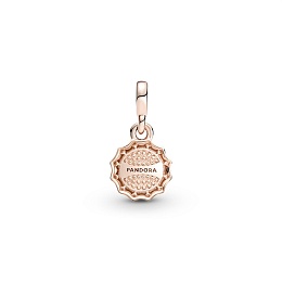Bottle cap 14k rose gold-plated mini danglewith clear cubic zirconia /789661C01