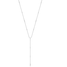 Silver Sparkle Point Y Necklace