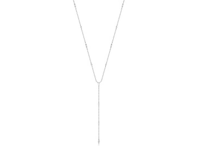 Silver Sparkle Point Y Necklace
