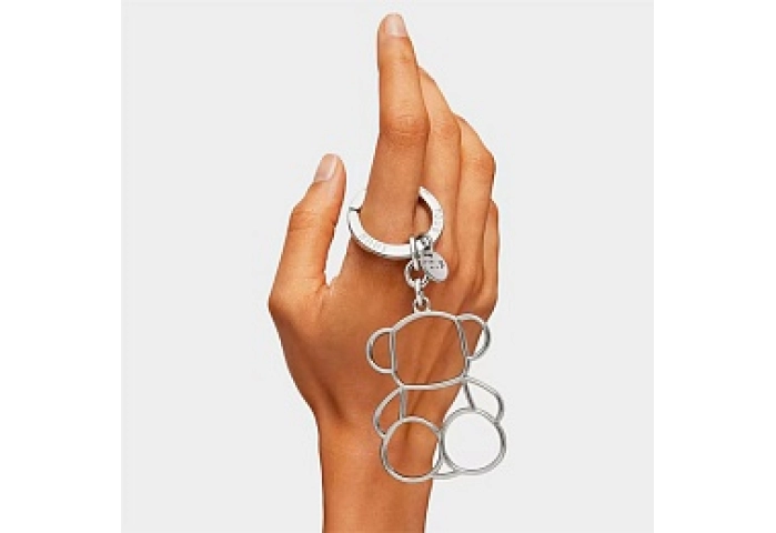 ZN.LAT,KEYCHAIN SILHOUTTE BOLD B SILVER