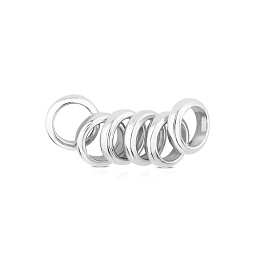 SILVER PACK 6 RINGS 2X1MM