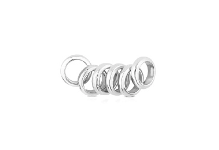SILVER PACK 6 RINGS 2X1MM
