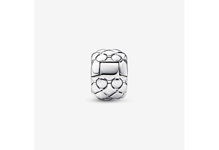 Studded pattern sterling silver clip