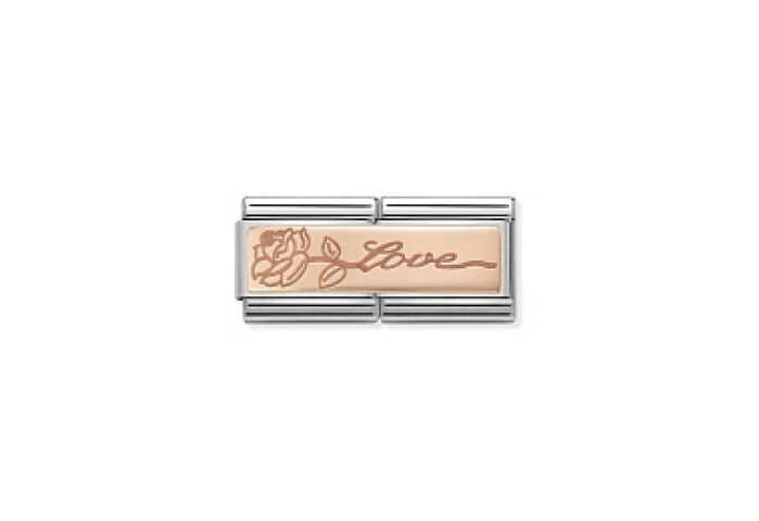 Composable DOUBLE Classic ENGRAVED acciaio  Love c