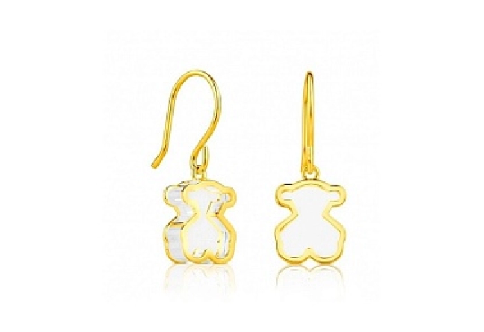 SILVER GOLD PLATED EARRINGS RESINE