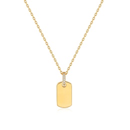 Glam Tag Pendant Necklace