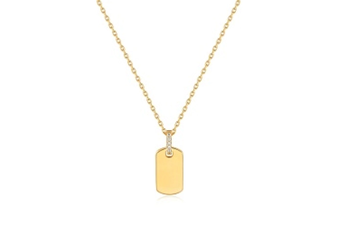 Glam Tag Pendant Necklace