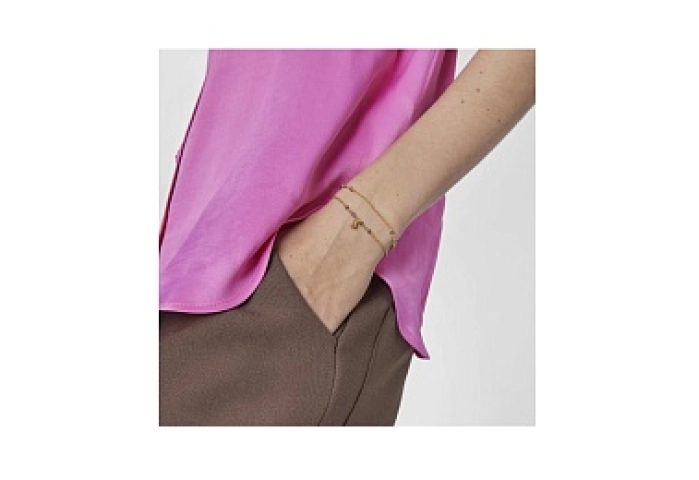 SILVER GOLDPLATED BRACELET AMETHYST
