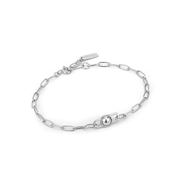 Silver Orb Link Chunky Chain Bracelet