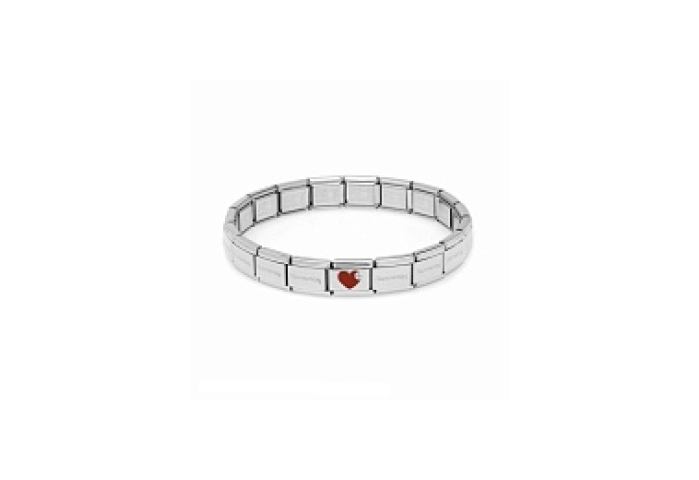 Composable CL SIMBOLI acciaio Cuore ROSSO