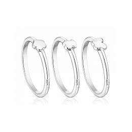 SILVER PACK 3 RINGS 3 MOTIFS  N14