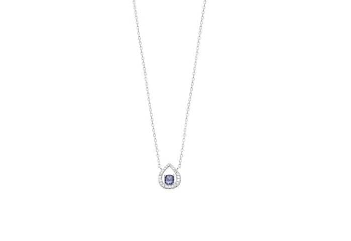 NECKLACERHODIUMSYNTH.STONEPLATEDSILVER 925