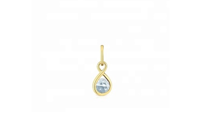 SILVER GOLDPLATED PENDANT TOPAZ  5MM