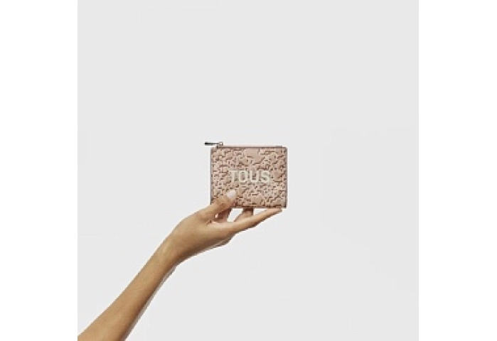 PVC.PU.COT,WALLET S K M EVOL TAUPE-MULTI