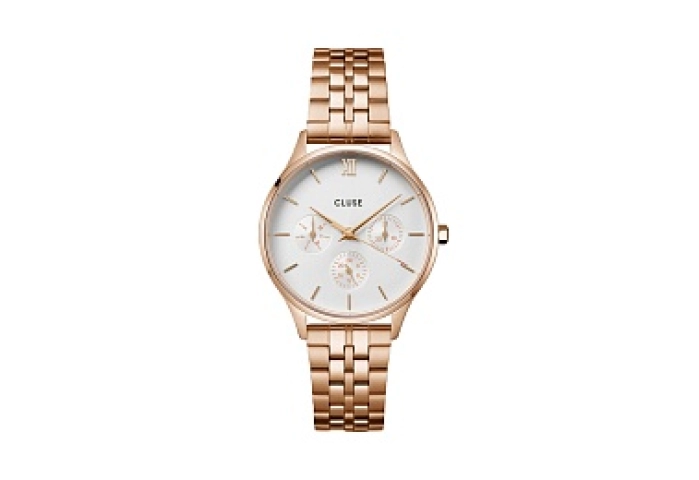 Minuit Multifunction Watch Steel, Rose Gold colour