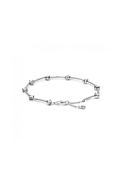 Sterling silver bracelet with clear cubic zirconia /599217C02-16