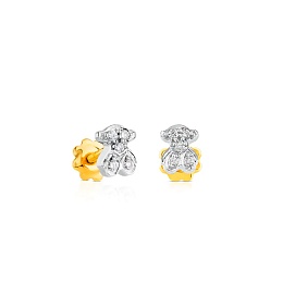 18KT GOLD EARRINGS 0.07CT DIAMOND