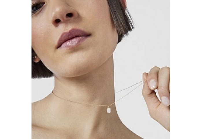 18KT GOLD CHOKER MOTHER OF PEARL  CHAIN