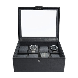 Black 8pc Watch Box 