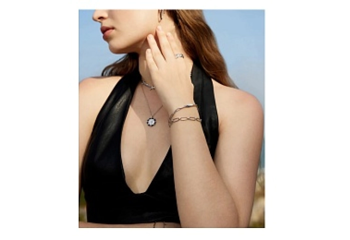 Silver Geometric Chunky Chain Bracelet