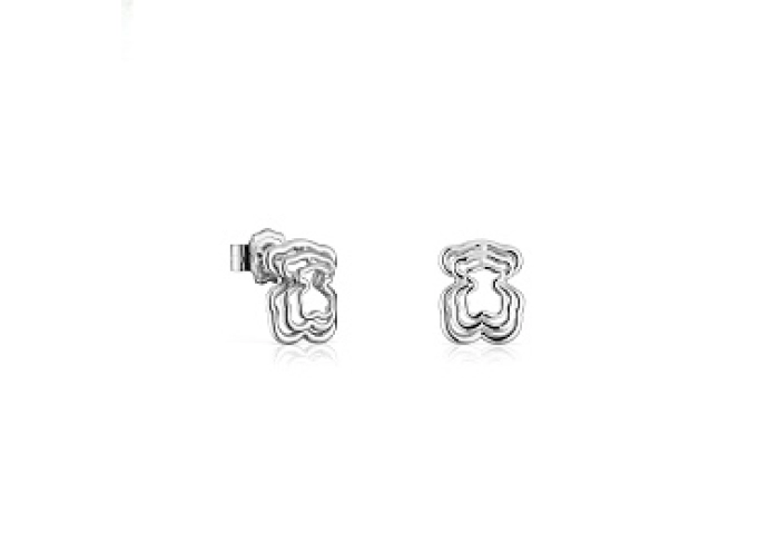 SILVER EARRINGS BEAR 11MM