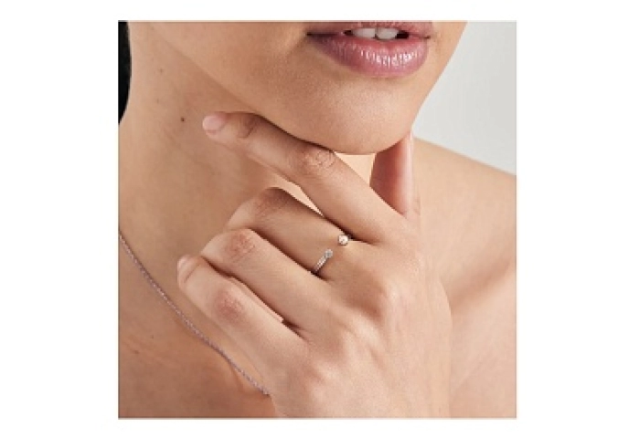 Pearl Sparkle Adjustable Ring 