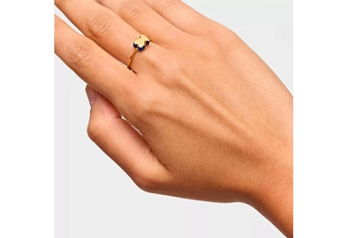 18KT GOLD RING LAPISLAZULI VOLUME BEAR