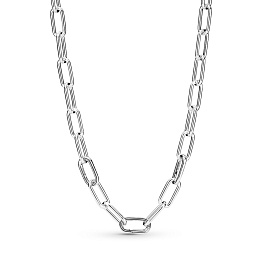 Sterling silver large link necklace /399590C00-45