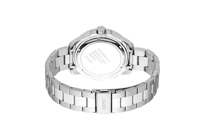 ESPRITDarkBracelet,BlueMen3Dial,HandsWatch,StainlessDate,Silver10SteelColorATMMetalCase,