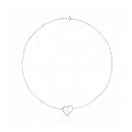 CULTURED PEARLS CHOKER SILVER HEART