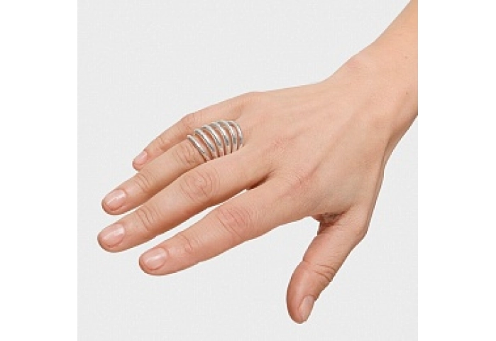 SILVER OPEN RING 6 BAND 26MM