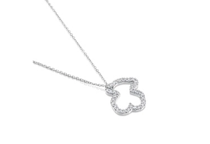 18KT GOLD PENDANT 0.10CT H/SI DIAM CHAIN