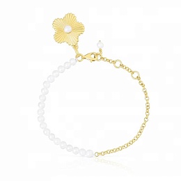 SILVER GOLDPLATED BRACELET CULTURE PEARL