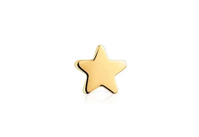 SILVER GOLD PLATED PENDANT STAR 7MM