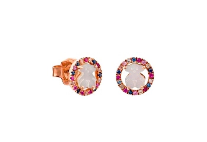 SILVER EARRINGS M.O.P. SAPPHIRE GEMSTONE