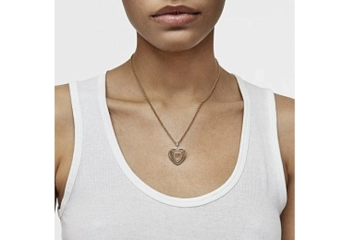 SILVER GOLD PALTED PENDANT 2 TONE 21MM