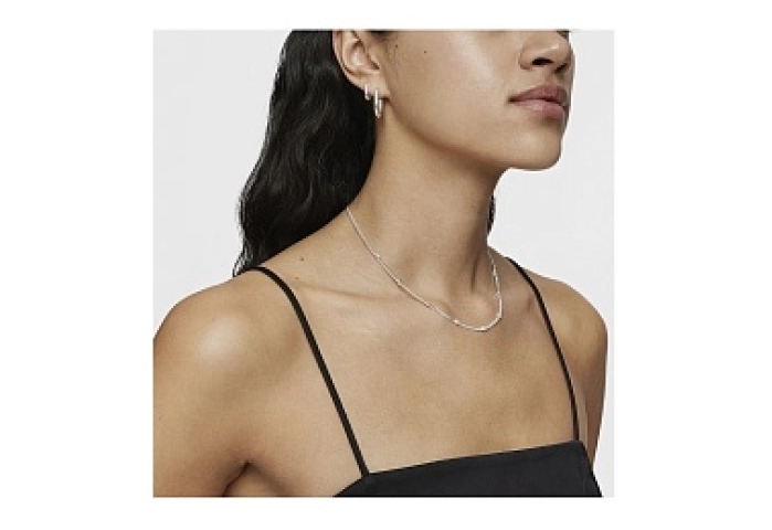 SILVER CHOKER 9 MOTIFS 45CM