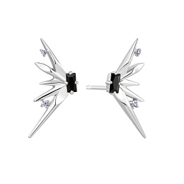 Silver Statement Spike Stud Earrings