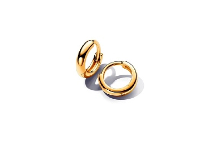 14k Gold-plated huggie hoop earrings