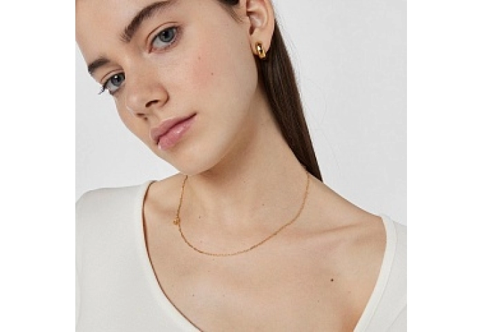 SILVER GOLD PLATED CHOKER BEAR 5MM 45CM
