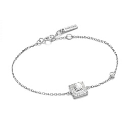 Silver Pearl Pave Bracelet