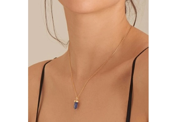 Lapis Point Pendant Necklace