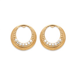 EARRINGS 18 KT GOLD PLATED CZ /2572210