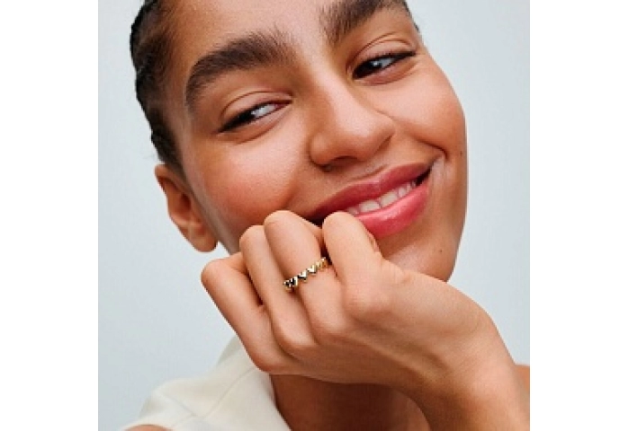 Hearts 14k gold-plated ring