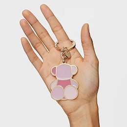 ZN.LAT.RE,KEYCHAIN T BEAR FACETED PINK